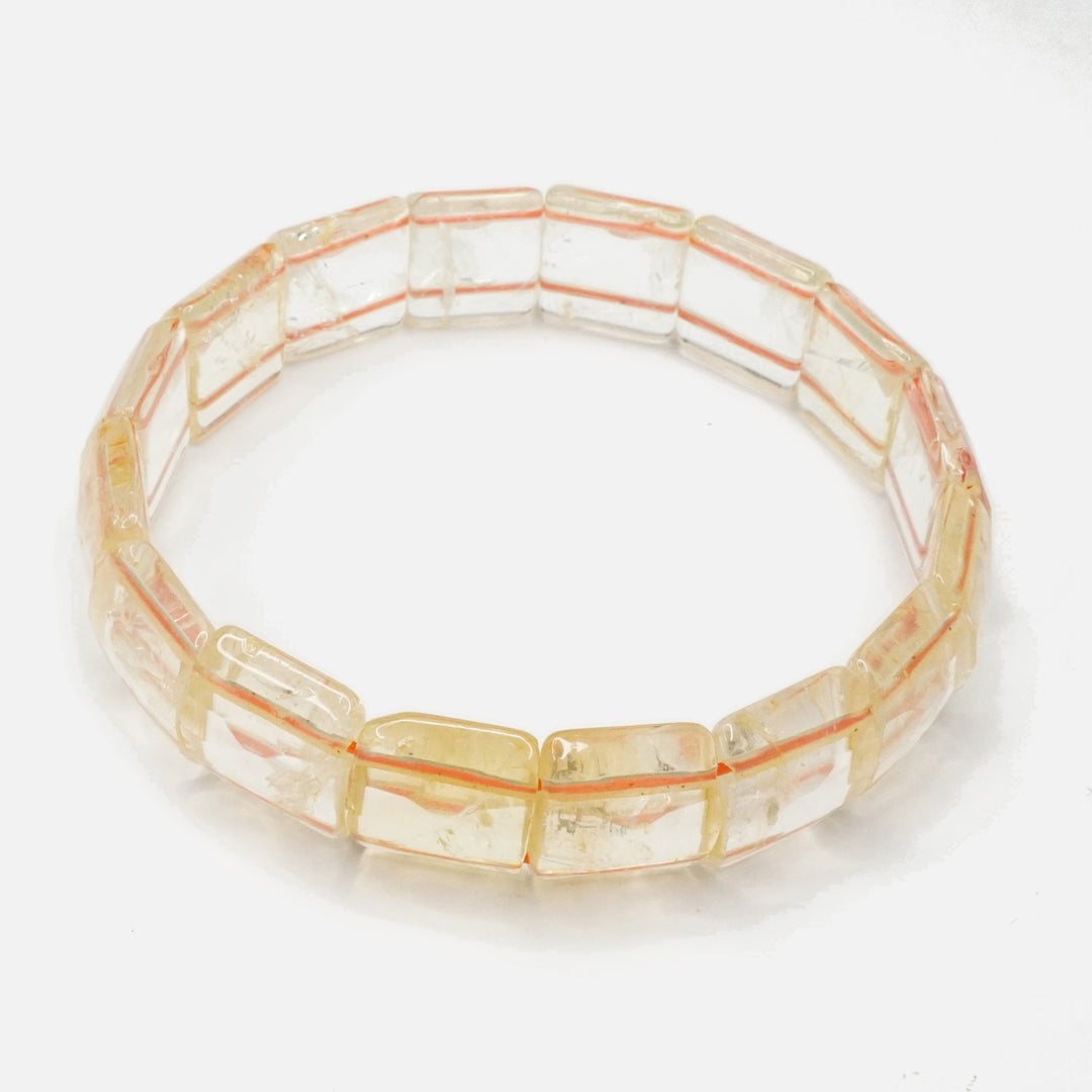 Citrine Bracelet: Abundance - Square Beads