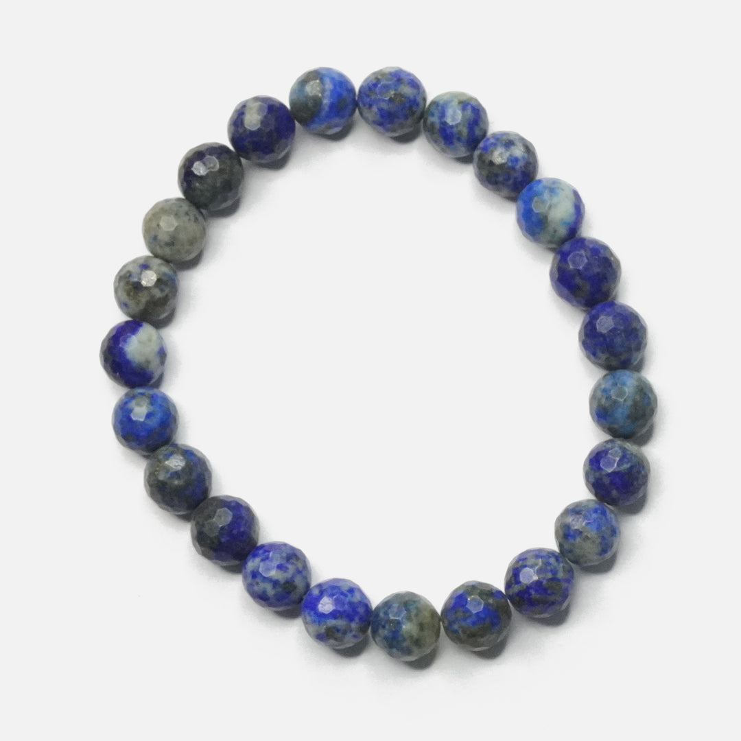 Lapis Lazuli Bracelet: Wisdom - Round Cut 8mm