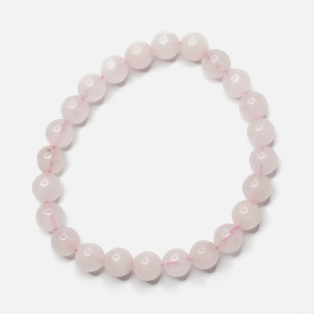 Rose Quartz Bracelet: Self Love - Round Beads 8mm