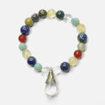 Load image into Gallery viewer, Multistone with Drop Shaped Bead Bracelet: Symphony of Colors and Energies
