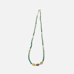 Load image into Gallery viewer, Emerald Necklace - with Ruby and Yellow Sapphire Beads
