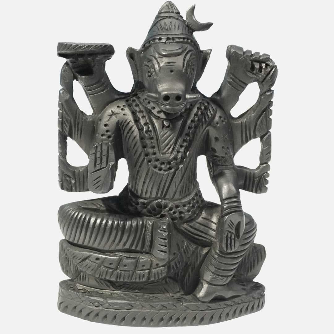 Karungali Varahi Devi Idol – Handmade Ebony Wood Goddess Sculpture | Auspicious Decor for Home & Temple