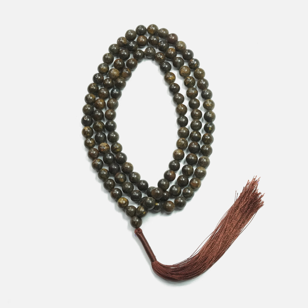 Bronzite Japamala: Courtesy - Round Plain Beads 8mm