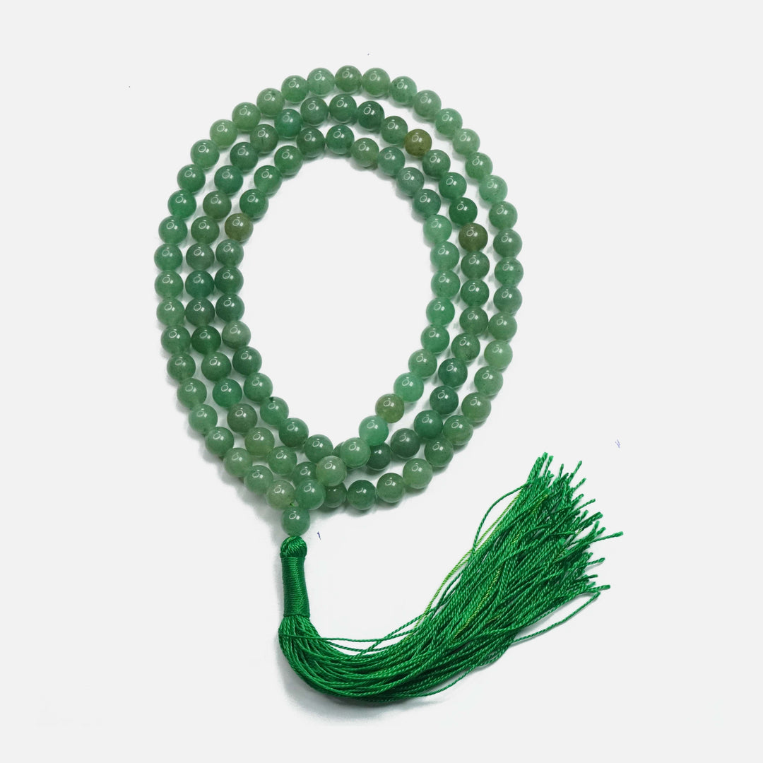 Green Aventurine Japamala: Good Health