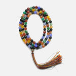 Load image into Gallery viewer, Onyx Mixed Japamala: Concentration - Round Cut Beads 8mm
