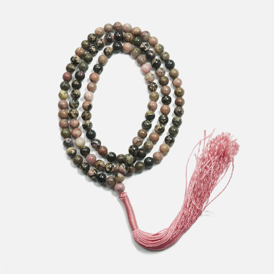 Rhodonite Japamala: Love and Emotional Healing