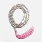 Load image into Gallery viewer, Kunzite Japamala: Loving thoughts - Round Plain Beads 8mm
