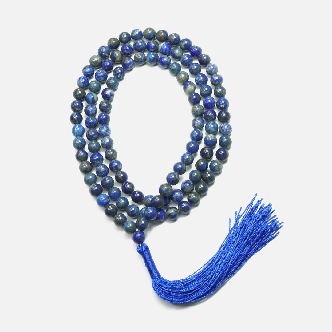 Lapis Lazuli Japamala - Round Plain Beads 8mm