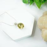 Load image into Gallery viewer, Lemon Topaz Silver Pendant - Big Oval
