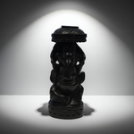 Load image into Gallery viewer, Karungali Ganesha Idol - Chatra-Mukuta Vigneshwara: Auspicious &amp; Sacred
