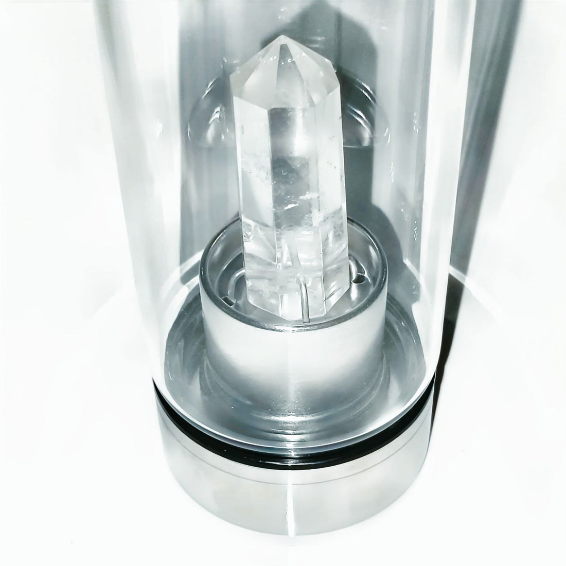 Clear Quartz Crystal Bottle
