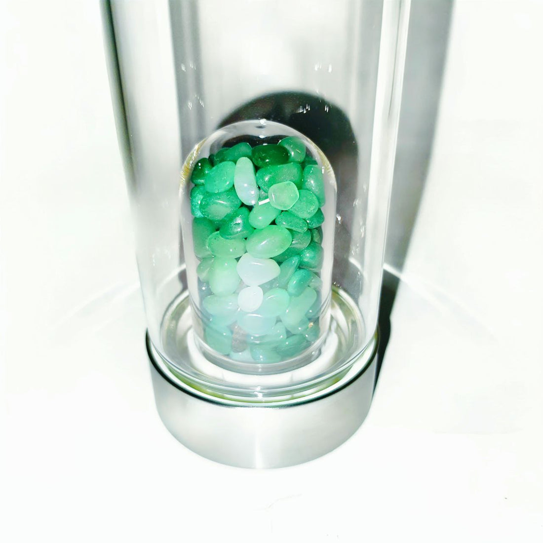 Jade Green Crystal Bottle
