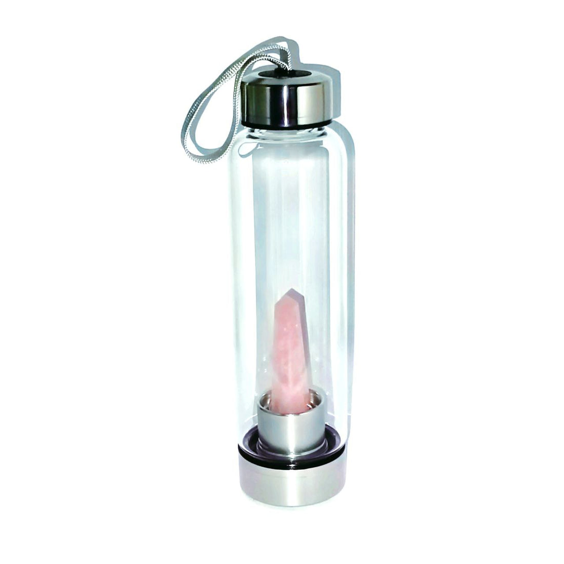 Rose Quartz Crystal Bottle