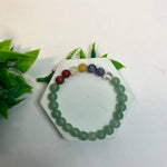 Load image into Gallery viewer, Green Aventurine 7 Chakra Healing Bracelet for Energy Balance
