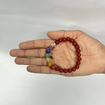 Load image into Gallery viewer, Red Carnelian with 7 Chakra Crystal Bracelet for Vitality