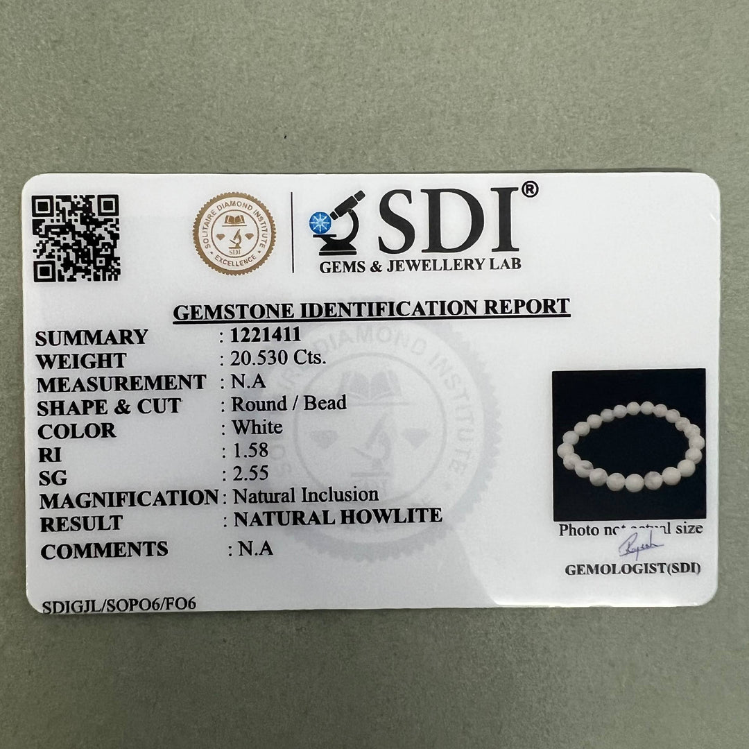 Premium Howlite Bracelet for Inner Peace, Sleep & Mind Calm