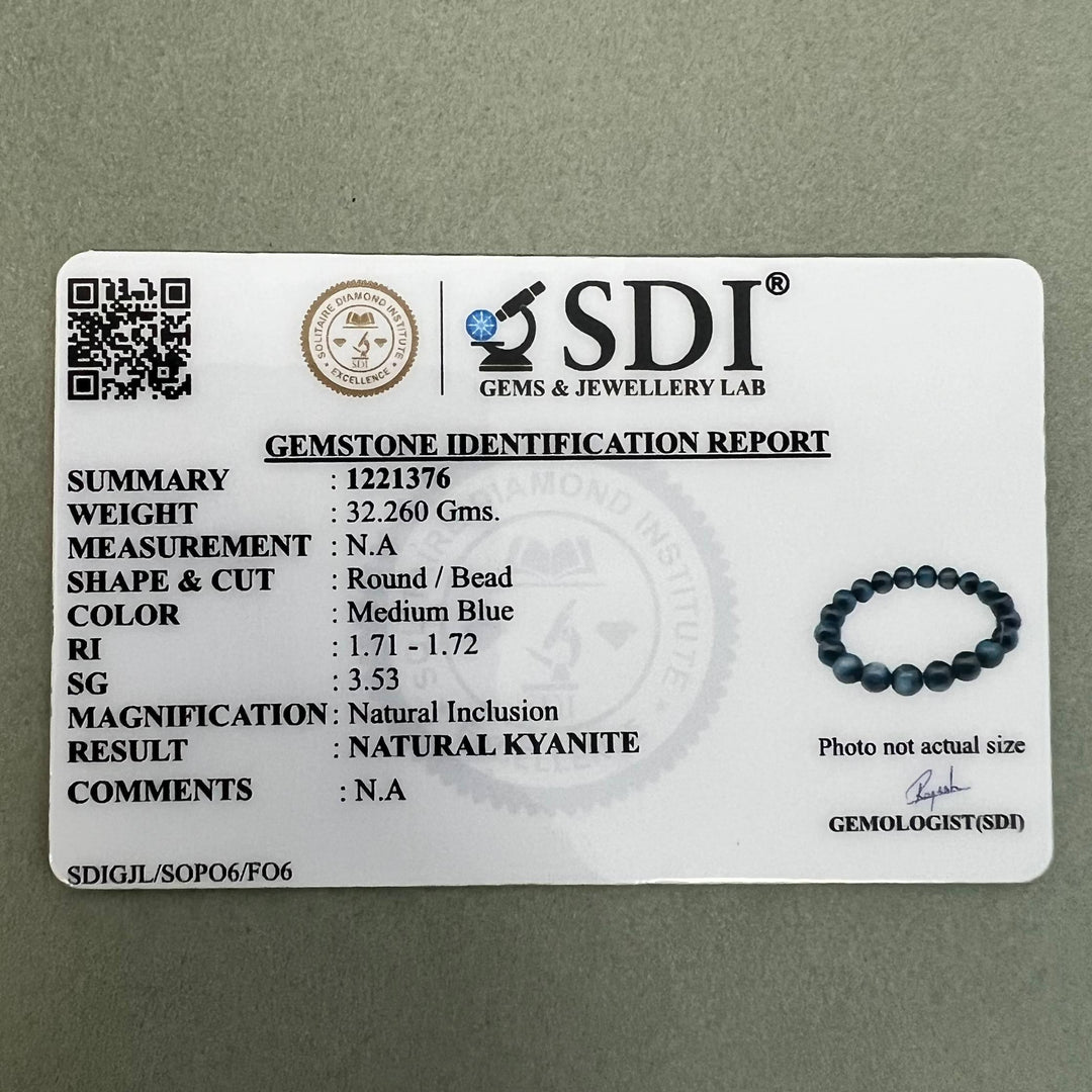 Blue Kyanite Bracelet: Alignment and Tranquility