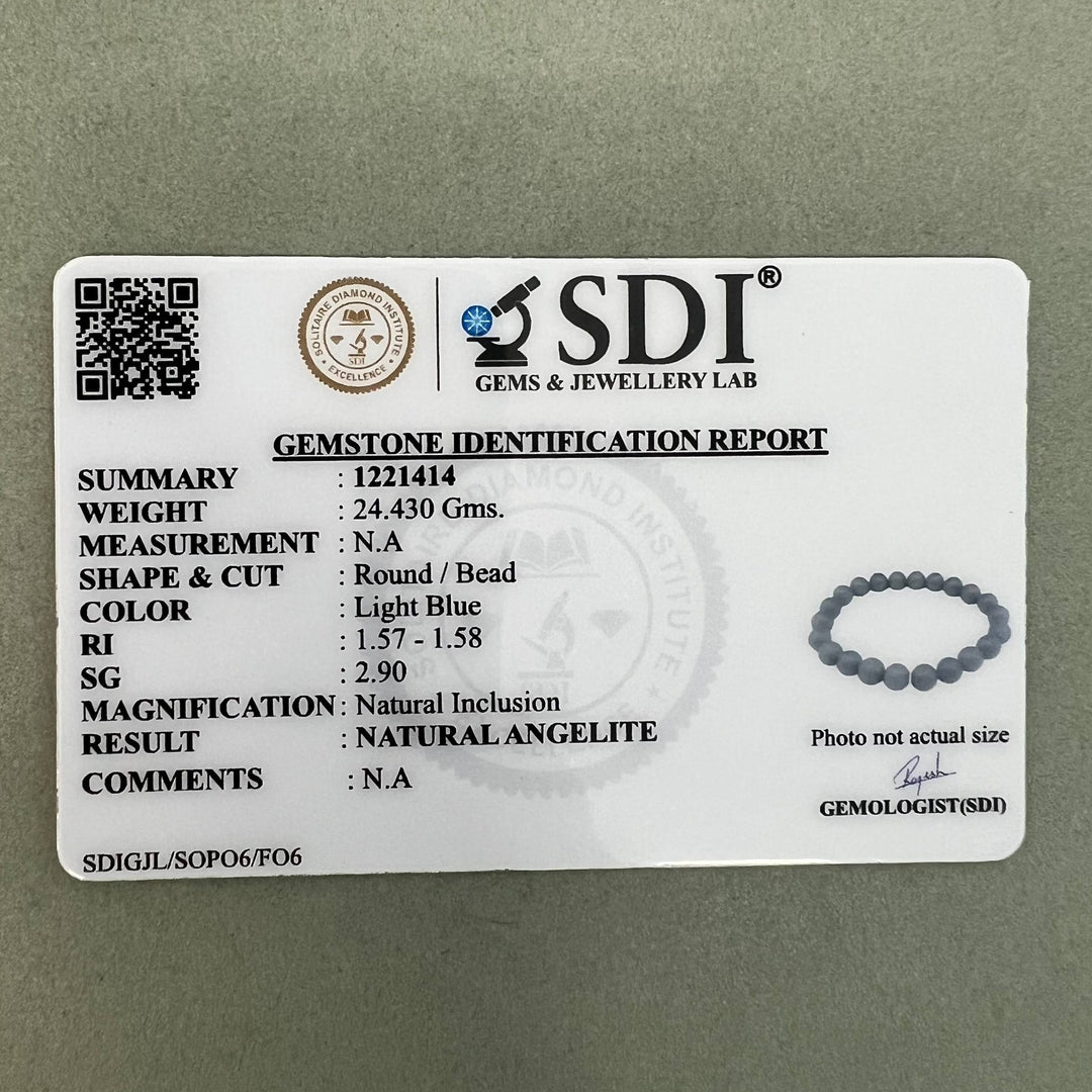 Angelite Bracelet: Divine Communication and Peace