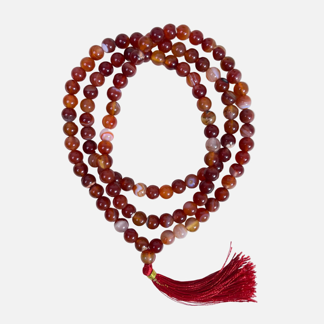 Red Hakik Japamala – Grounding & Inner Strength