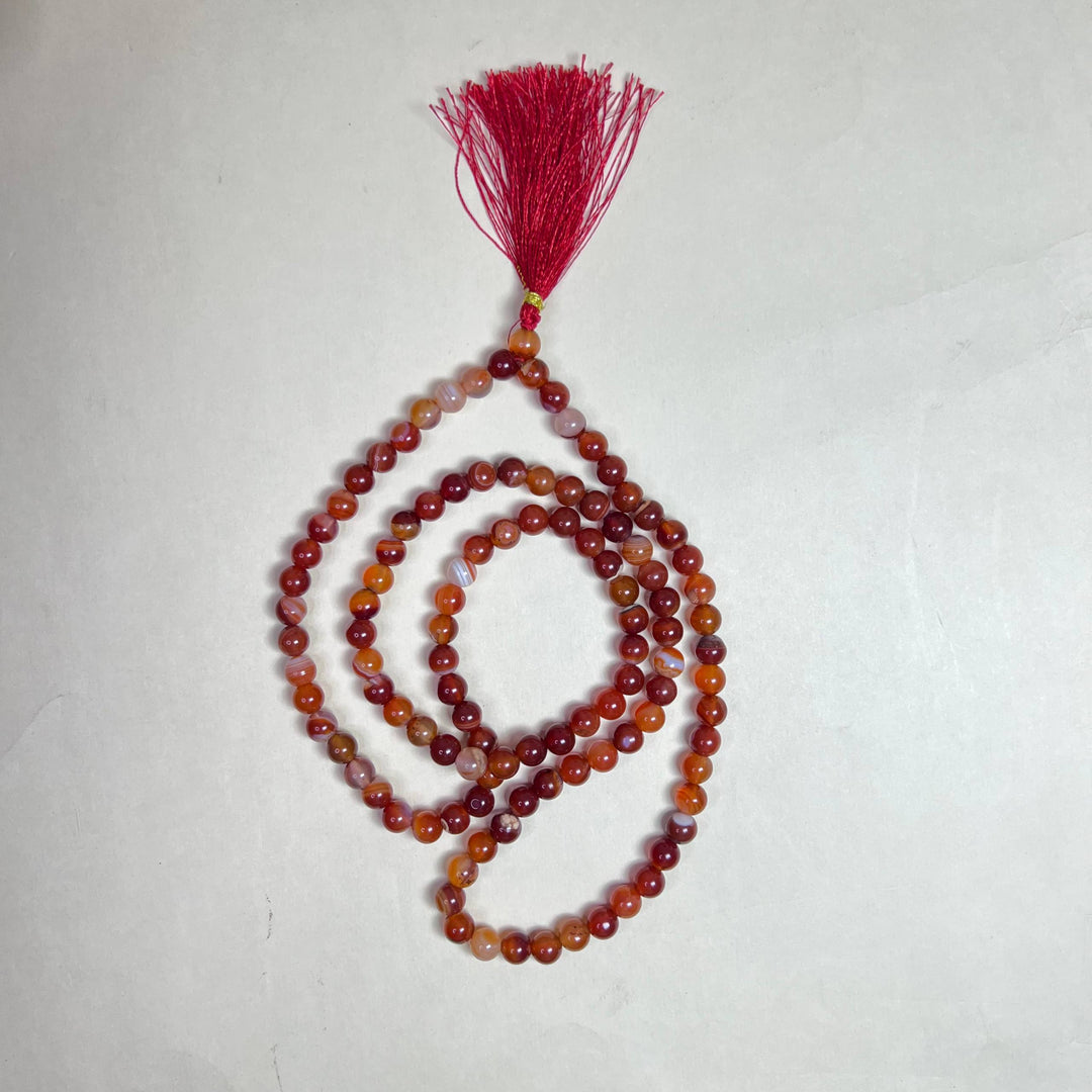 Red Hakik Japamala – Grounding & Inner Strength