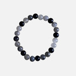 Load image into Gallery viewer, Tourmalinated Quartz Bracelet: Round Beads 8mm