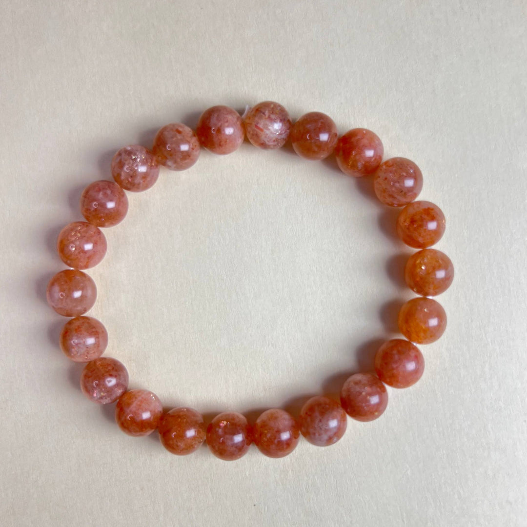 Sunstone Bracelet: Round Beads 8mm