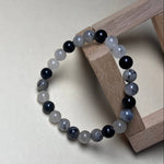 Load image into Gallery viewer, Tourmalinated Quartz Bracelet: Round Beads 8mm
