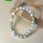 Load image into Gallery viewer, Morganite Bracelet: Round Beads 8mm