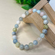Morganite Bracelet: Round Beads 8mm