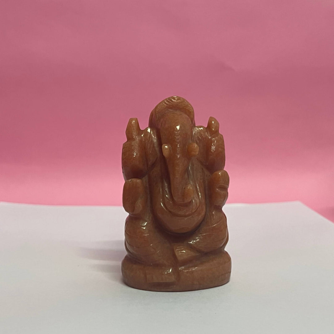 Red Jade Lord Ganesha – Root Chakra Strength & Protection 201-250 gms