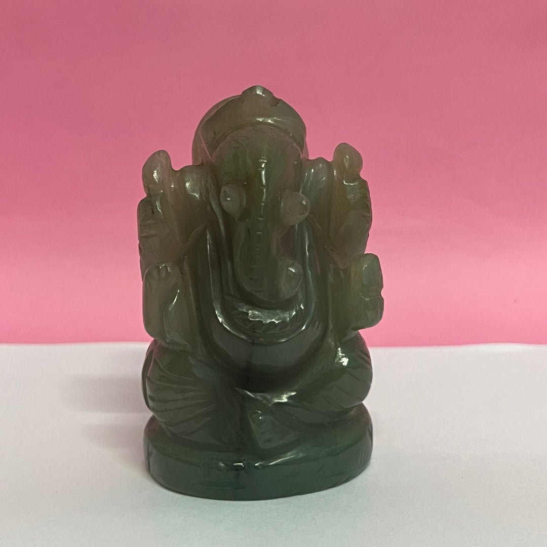 Green Jade Ganesha Idol 251-300 gms