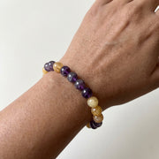Knight Energy Bracelet – KKR Jersey Edition (Auralite & Yellow Aventurine)