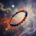 Load image into Gallery viewer, Capital Power Bracelet – DC Jersey Edition (Sodalite &amp; Carnelian)