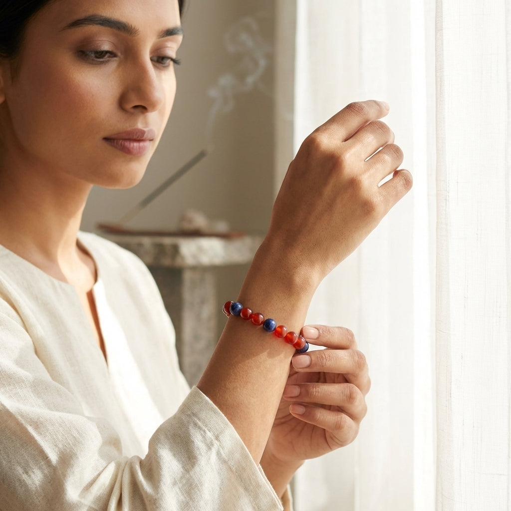 Capital Power Bracelet – DC Jersey Edition (Sodalite & Carnelian)