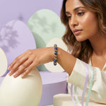 Load image into Gallery viewer, Champion Energy Bracelet – MI Jersey Edition (Lapis Lazuli &amp; Golden Pyrite)