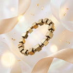 Load image into Gallery viewer, Golden Pyrite Square-Cut Bracelet – Success &amp; Prosperity