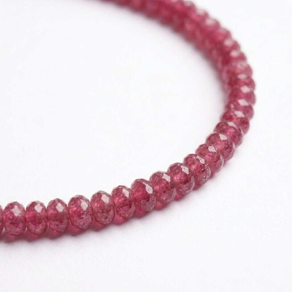 Ruby Necklace: Semi Precious 2mm