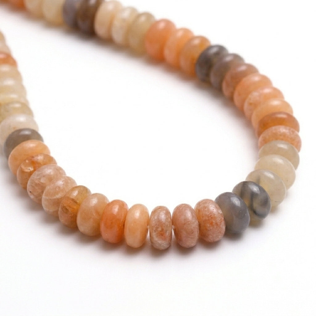 Moonstone Multicolored Necklace - Oval Beads: New Beginnings