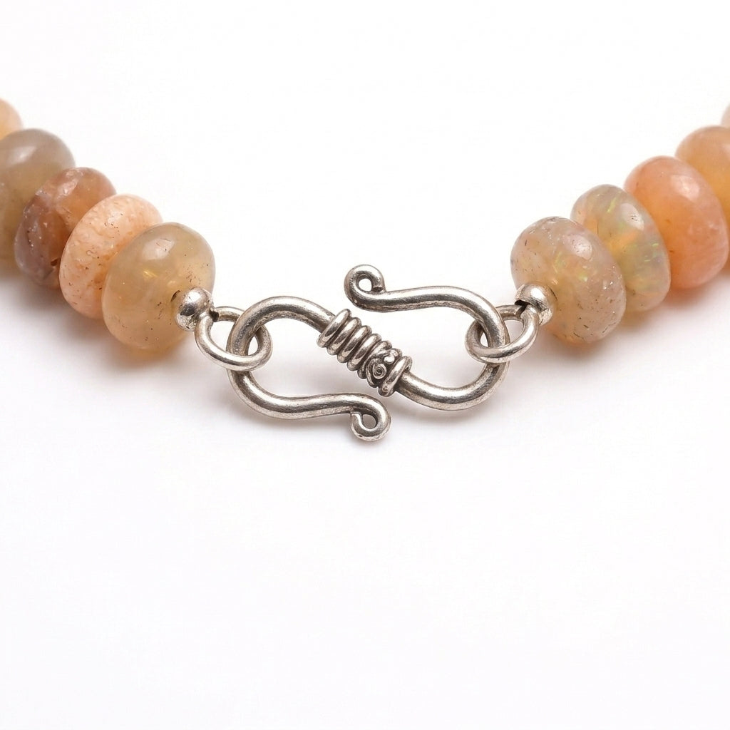 Moonstone Multicolored Necklace - Oval Beads: New Beginnings