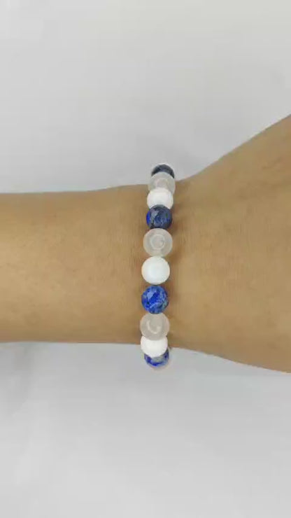 Yin Yang Round Beads Bracelet
