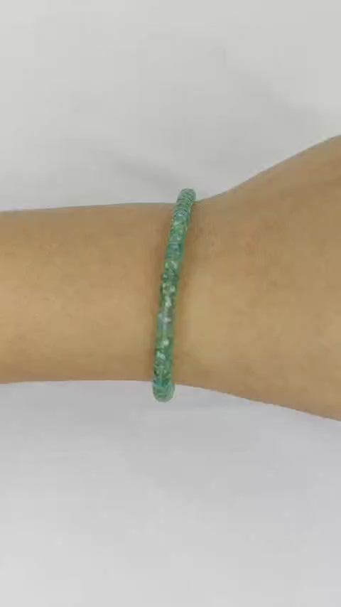 Emerald Semi Precious Stone Bracelet