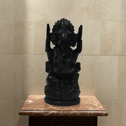 Karungali Ganesha Idol - Kirita Vinayaka : Divine Protection & Prosperity