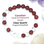 Load image into Gallery viewer, Career &amp; Professional Growth Resolution Support Bracelet - Round Beads 8mm
