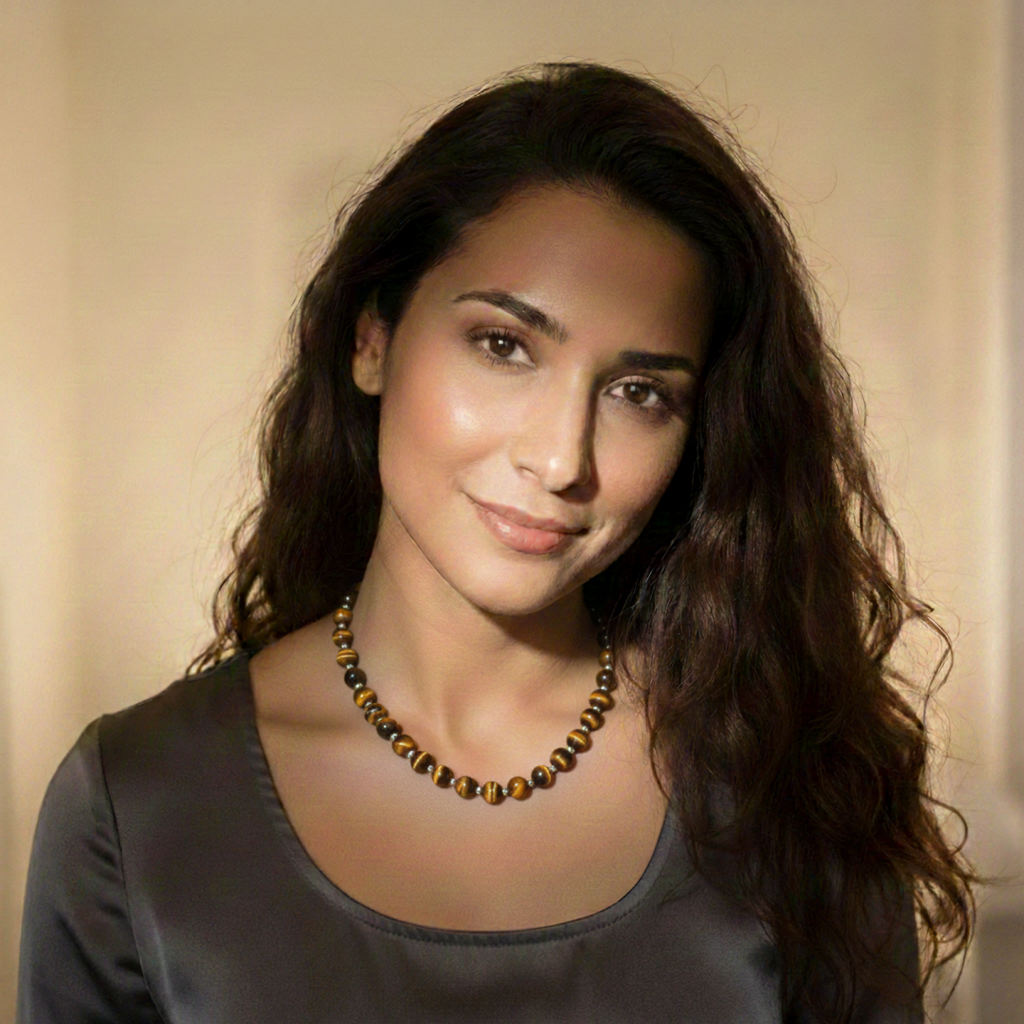 Tiger's Eye Necklace: Office Wear