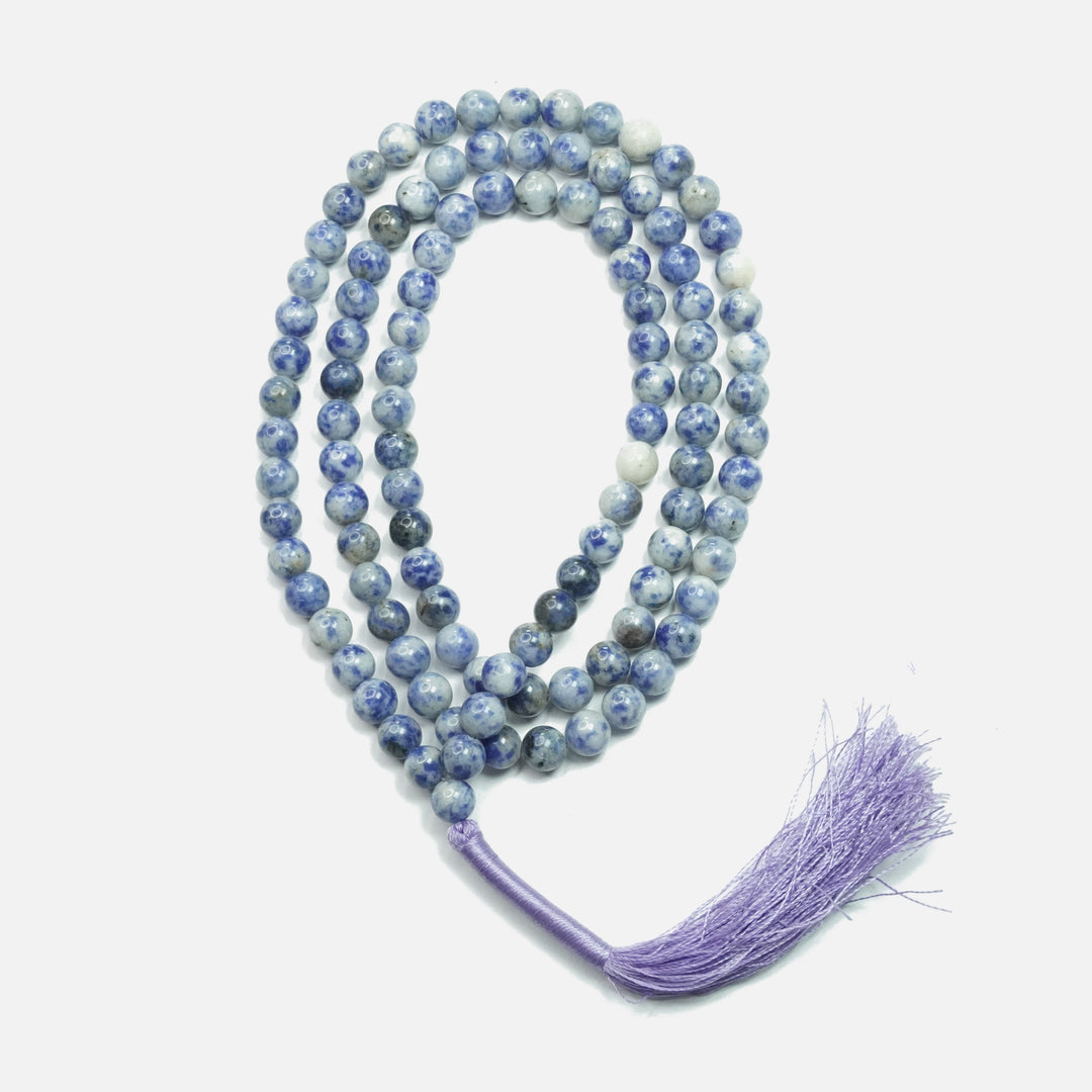 Sodalite Japamala: Round Plain Beads 8mm