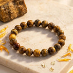 Load image into Gallery viewer, Tiger’s Eye Bracelet: Round Beads 8mm