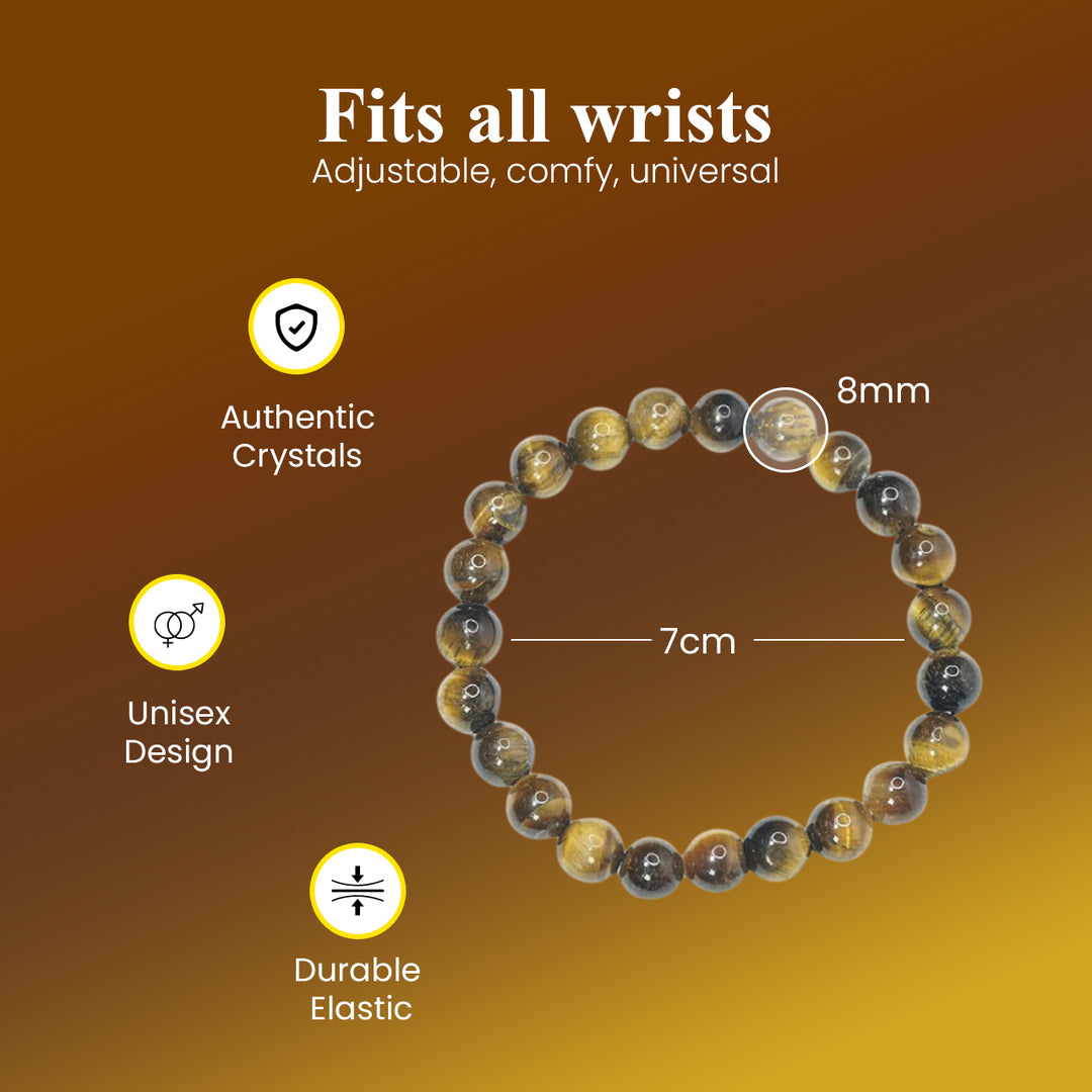 Tiger's Eye Bracelet: Boosts Self Confidence