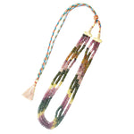 Load image into Gallery viewer, Tourmaline Multicolored Necklace: Oval Beads 3 Layer
