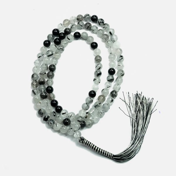 Tourmalinated Quartz Japamala - Balance and Transformation - Love Rocks