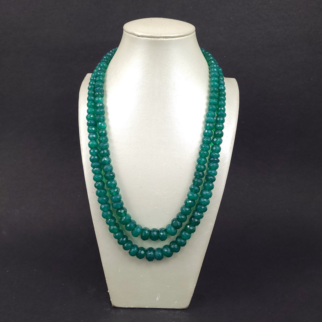 Onyx Green 2 Layered Necklace